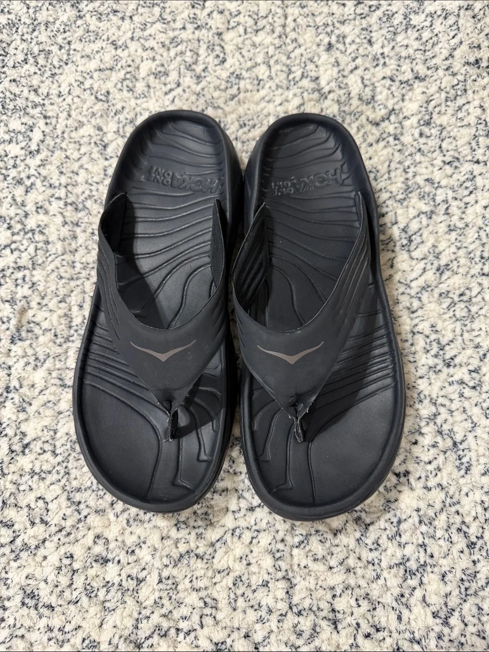 Hoka One One Men’s Black Thong Sandals